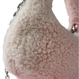 Miu Miu Pink Wool Teddy Two-Way Hobo Bag