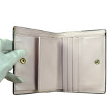 Fendi Light Pink Leather F Logo Snap Wallet