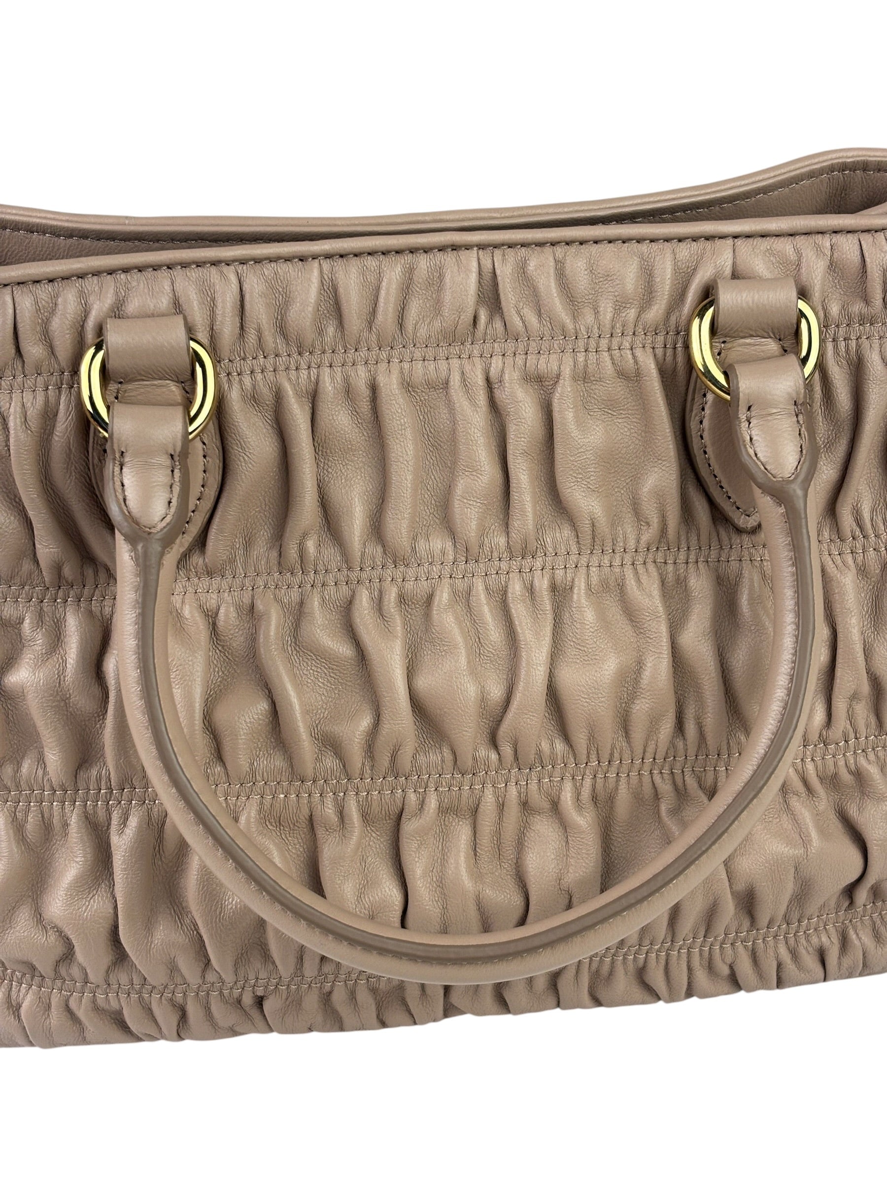 Prada Blush Pink  Gaufre Nappa Leather Two-Way Bag