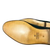 Gucci Green Leather Jordaan Horsebit Loafers