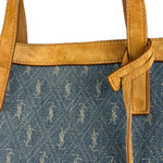 Saint Laurent Monogram Print Denim Bucket Tote