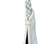 Celine Vintage White Leather Stitch Hobo Shoulder Bag