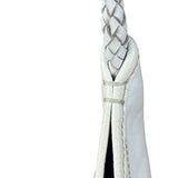 Celine Vintage White Leather Stitch Hobo Shoulder Bag