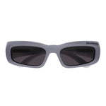 Balenciaga Grey BB0266S Rectangular Logo Sunglasses