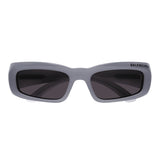 Balenciaga Grey BB0266S Rectangular Logo Sunglasses