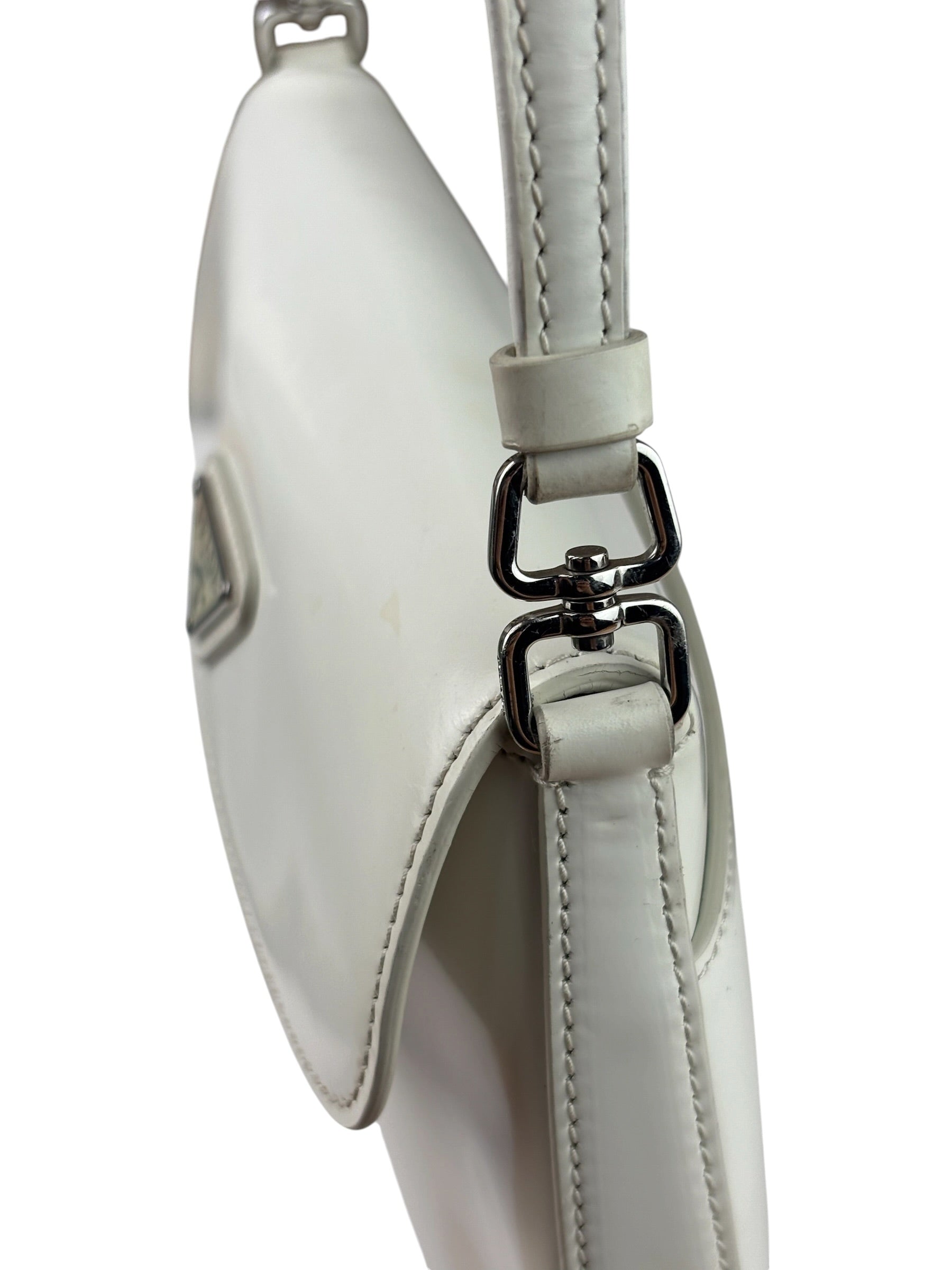 Prada White Cleo Shoulder Bag