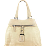 Prada Beige Nylon/Leather Shoulder Bag