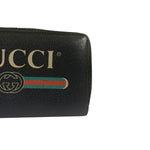 Gucci Black Leather Zip-Around Long Wallet
