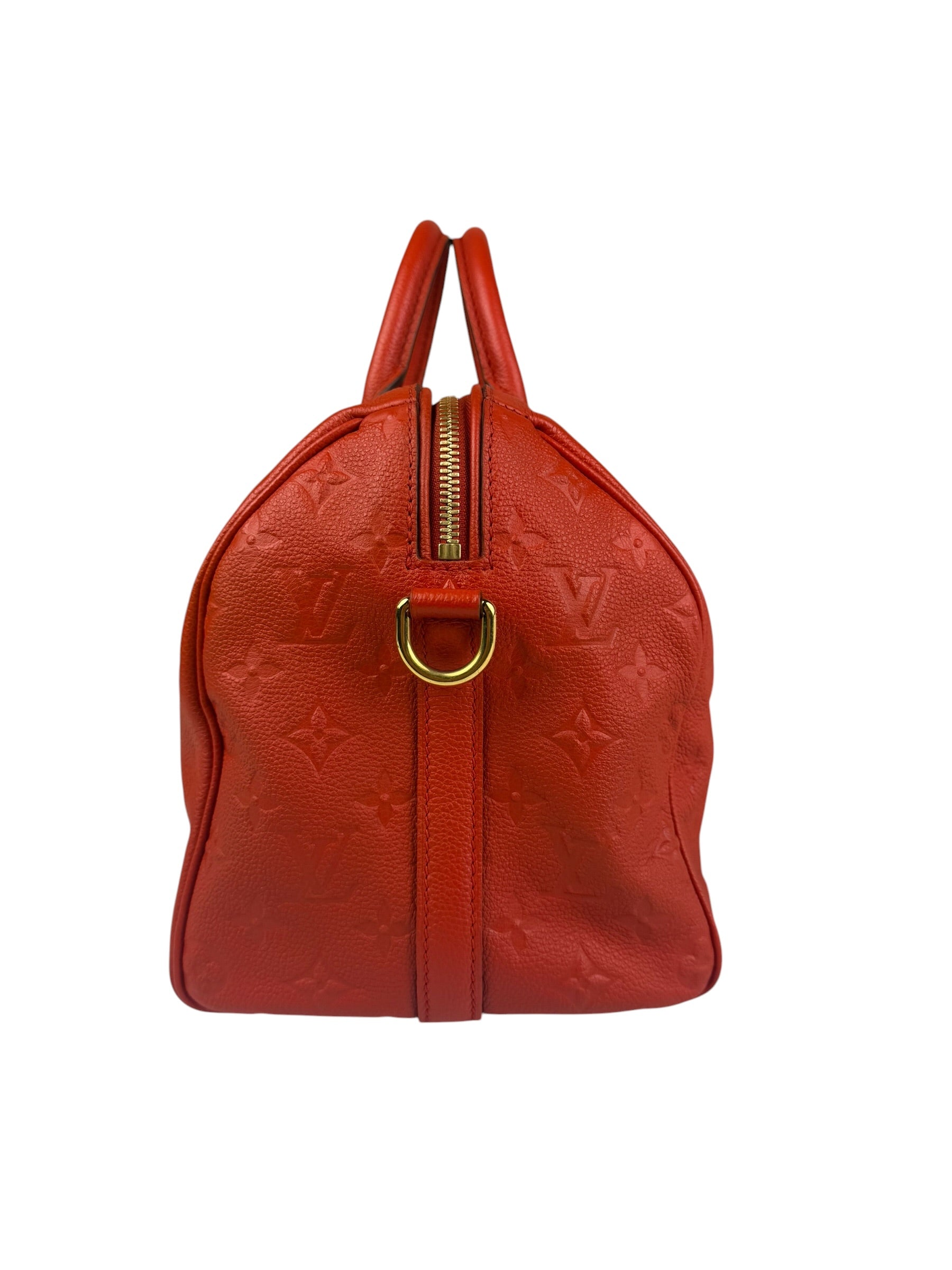 Louis Vuitton Orange Monogram Empreinte Speedy Bandouliere 30