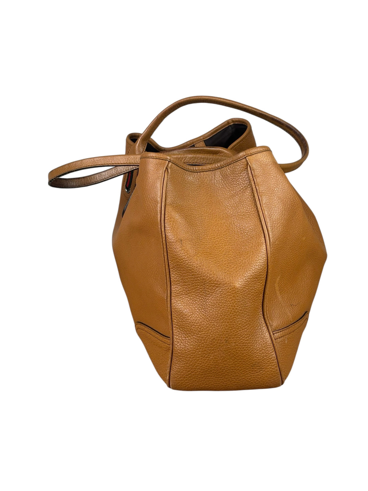Gucci Brown Leather Sherry Line  Large Tote Bag