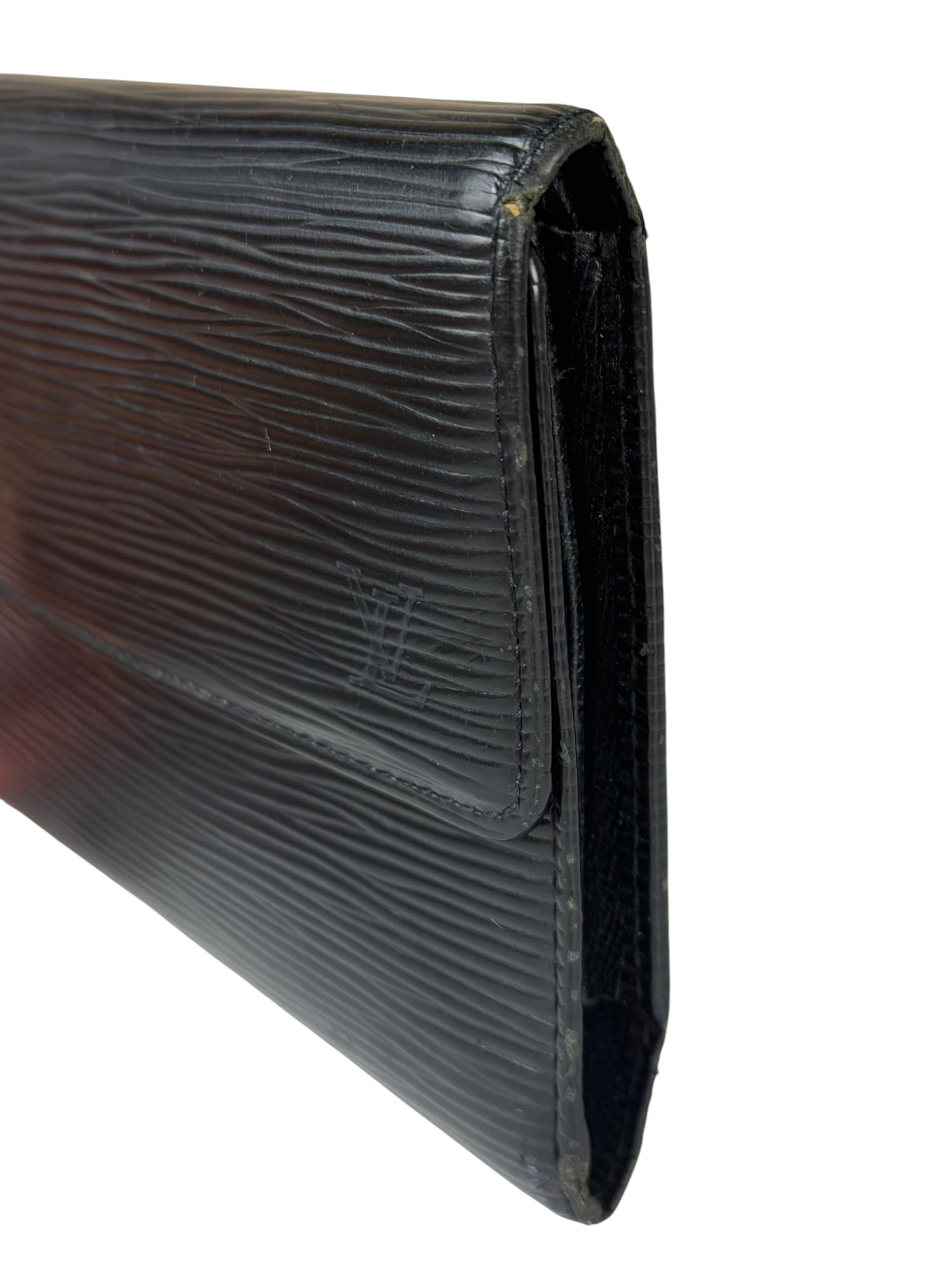 Louis Vuitton Black Epi Leather Long Wallet