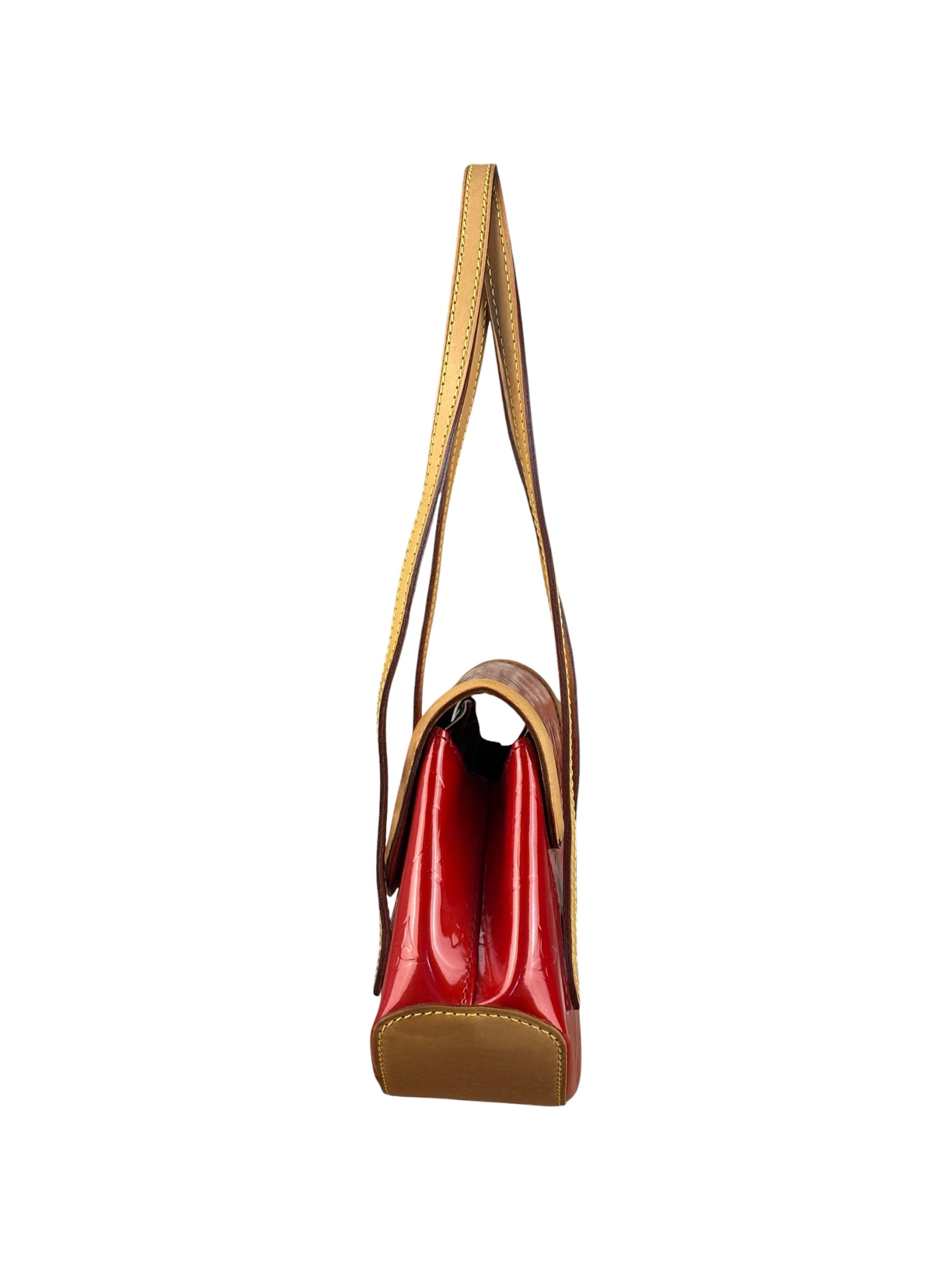 Louis Vuitton Red Monogram Vernis Biscayne Bay PM Handbag