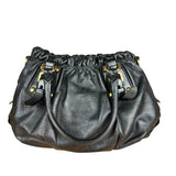 Prada Black Leather Vitello Daino Handbag