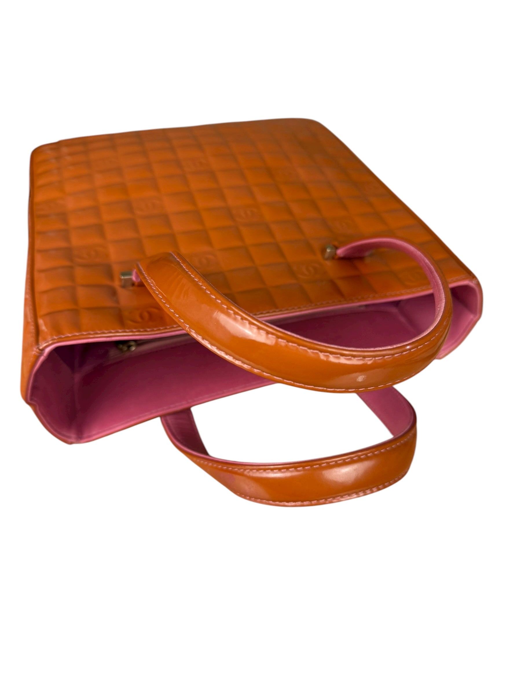 Chanel Chocolate Bar Patent Tote 2002