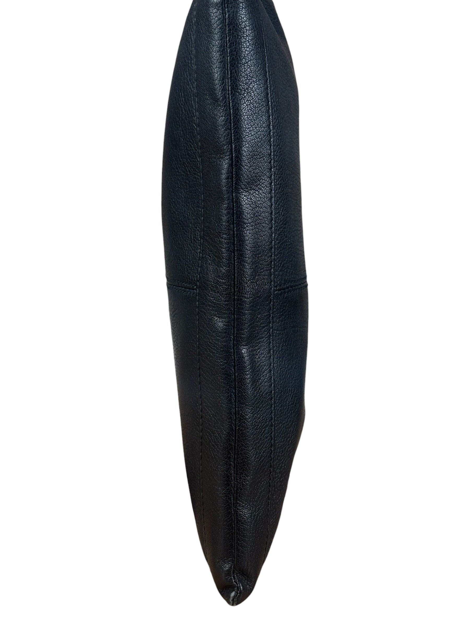 Balenciaga Black Leather Moto City Clutch Pouch