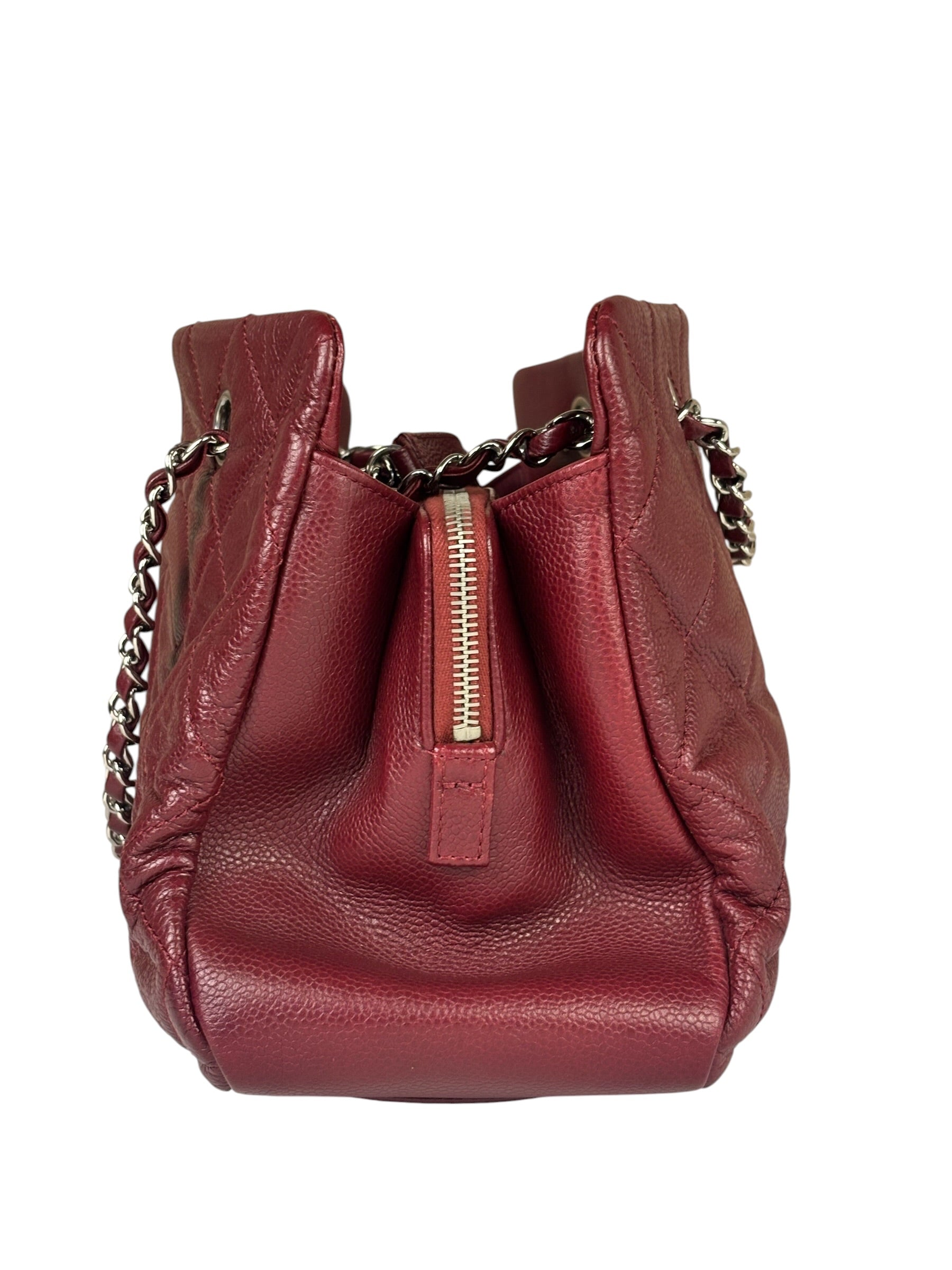 Chanel Burgundy Caviar Quilted Leather Tote 2010