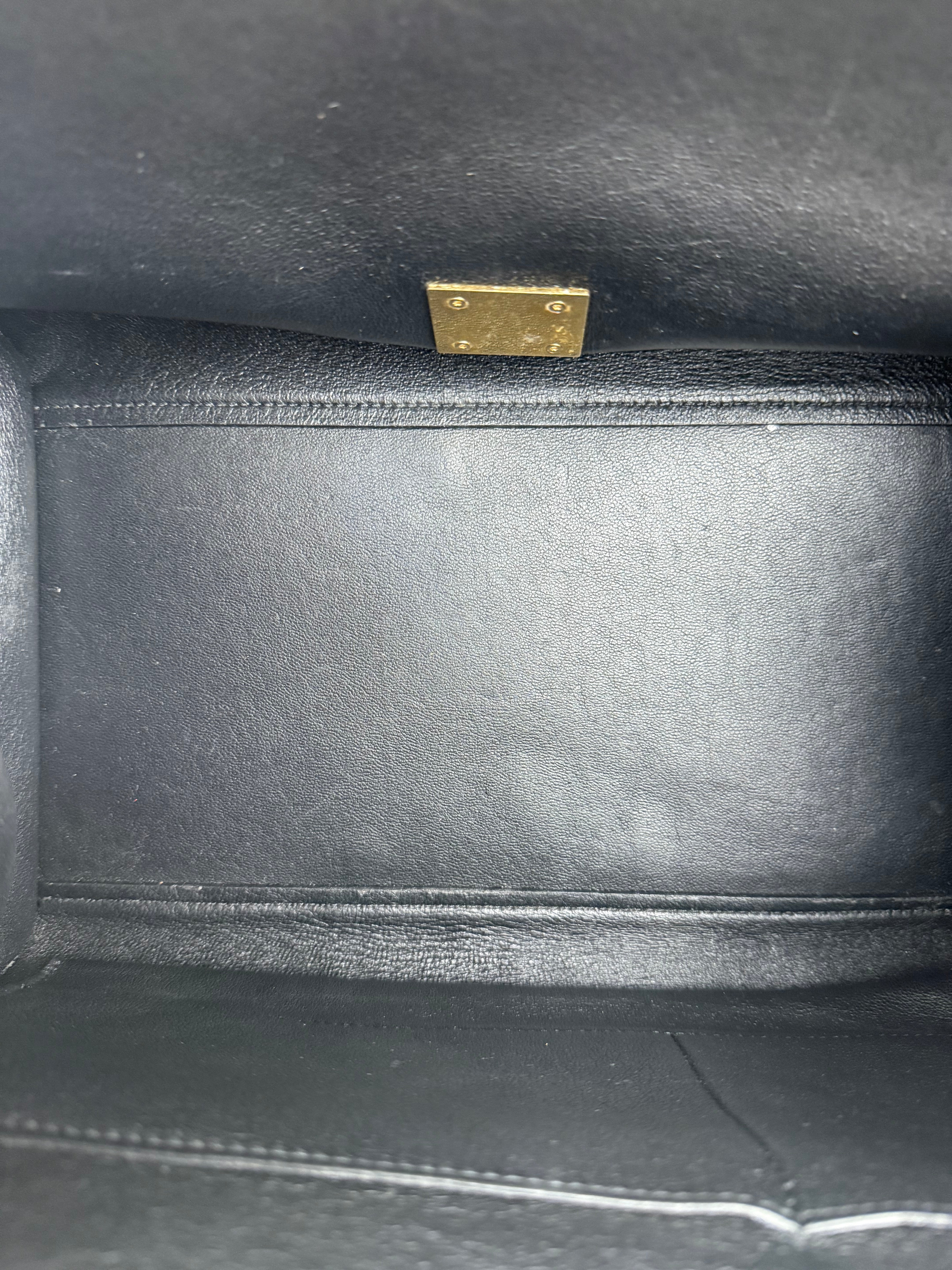 Celine Trapeze Leather 2Way Python Handle Handbag