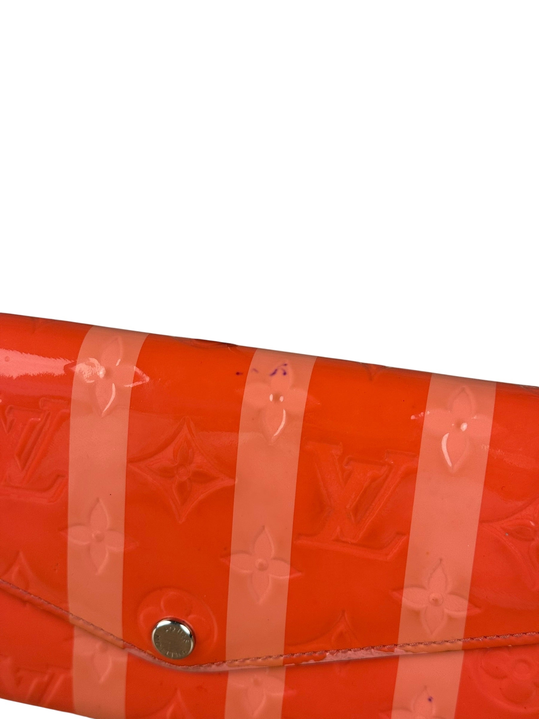 Louis Vuitton Monogram Vernis Striped Long Wallet
