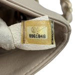 Chanel Cream Leather Cue Ball Foldover Shoulder Bag 2003