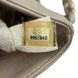 Chanel Cream Leather Cue Ball Foldover Shoulder Bag 2003