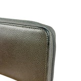 Chanel Caviar Leather Grey Zip Wallet