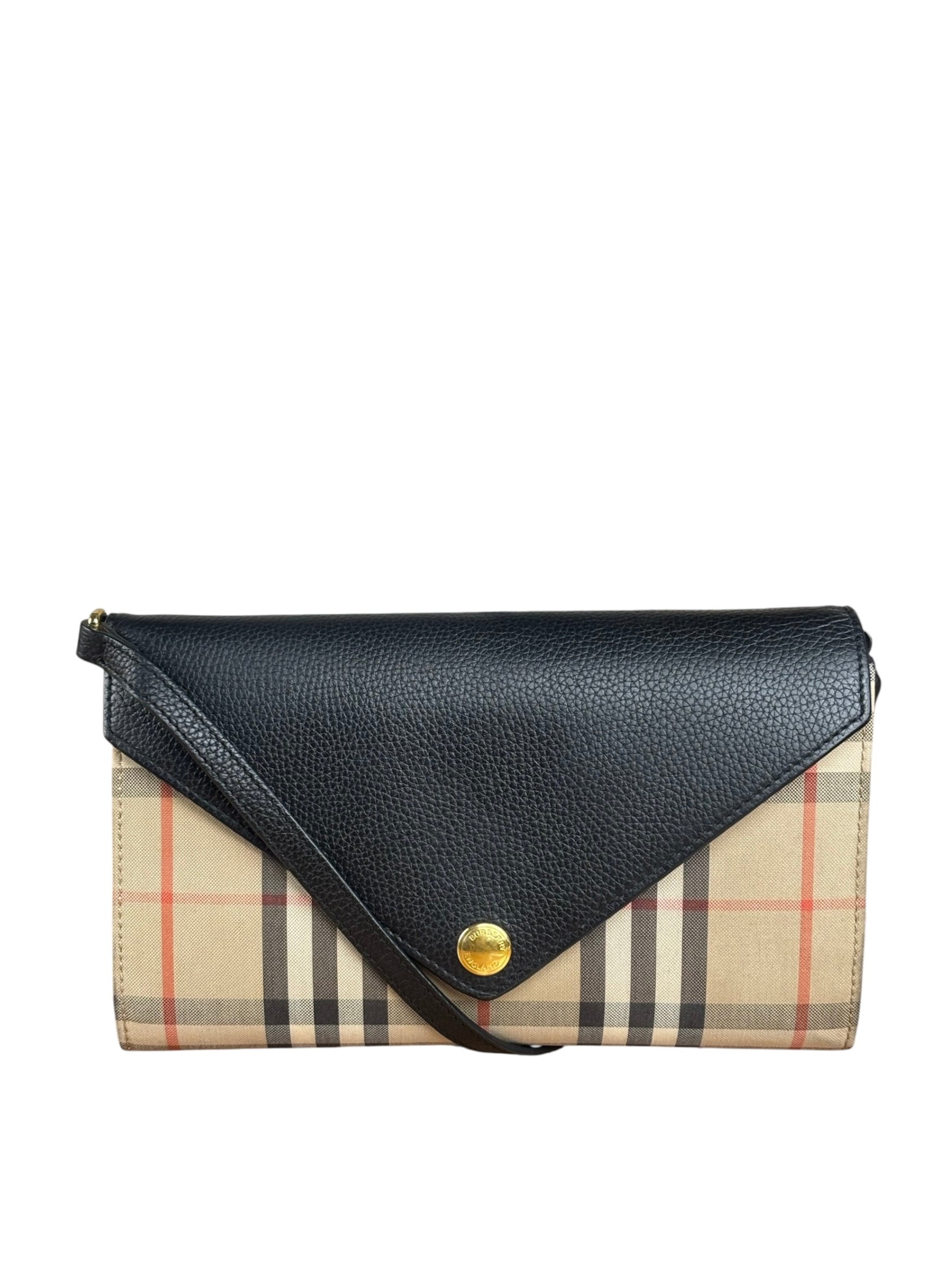Burberry Check Hannah Envelope Shoulder Bag