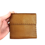Fendi Bronze Bi-Fold Pebbled Leather Wallet