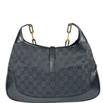 Gucci Black/Grey Leather Trim Jackie Hobo Bag