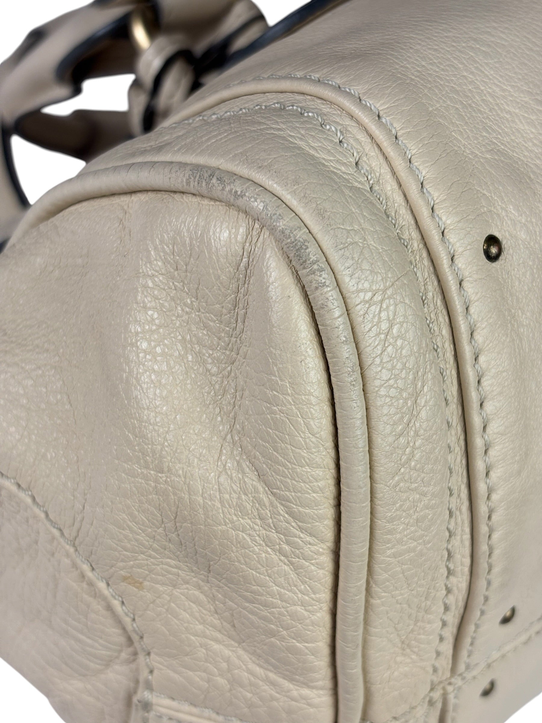 Chloe Beige Leather Paddington Shoulder Bag