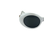 Chanel White Oval Sunglasses