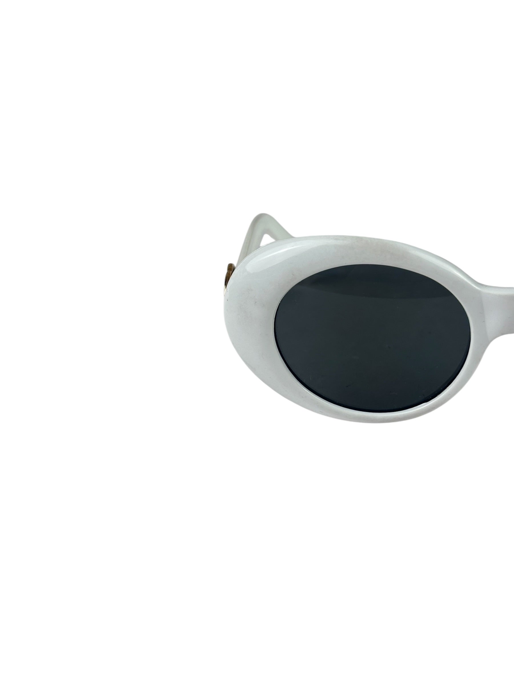 Chanel White Oval Sunglasses