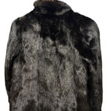 Vintage Black Fur Mid Length Coat