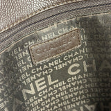Chanel Brown Leather Chocolate Bar Tote 2004