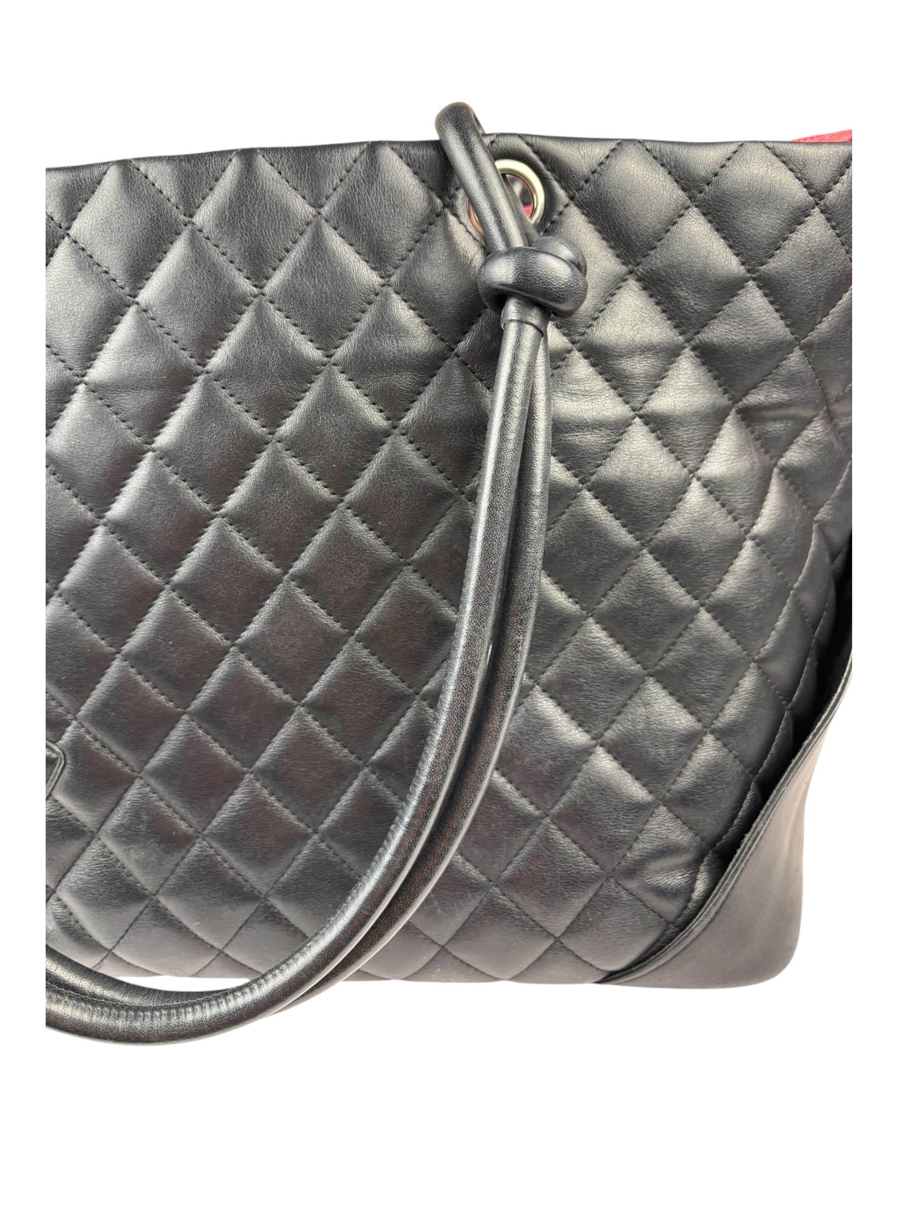 Chanel Black Quilted Calfskin Cambon Ligne Tote 2003