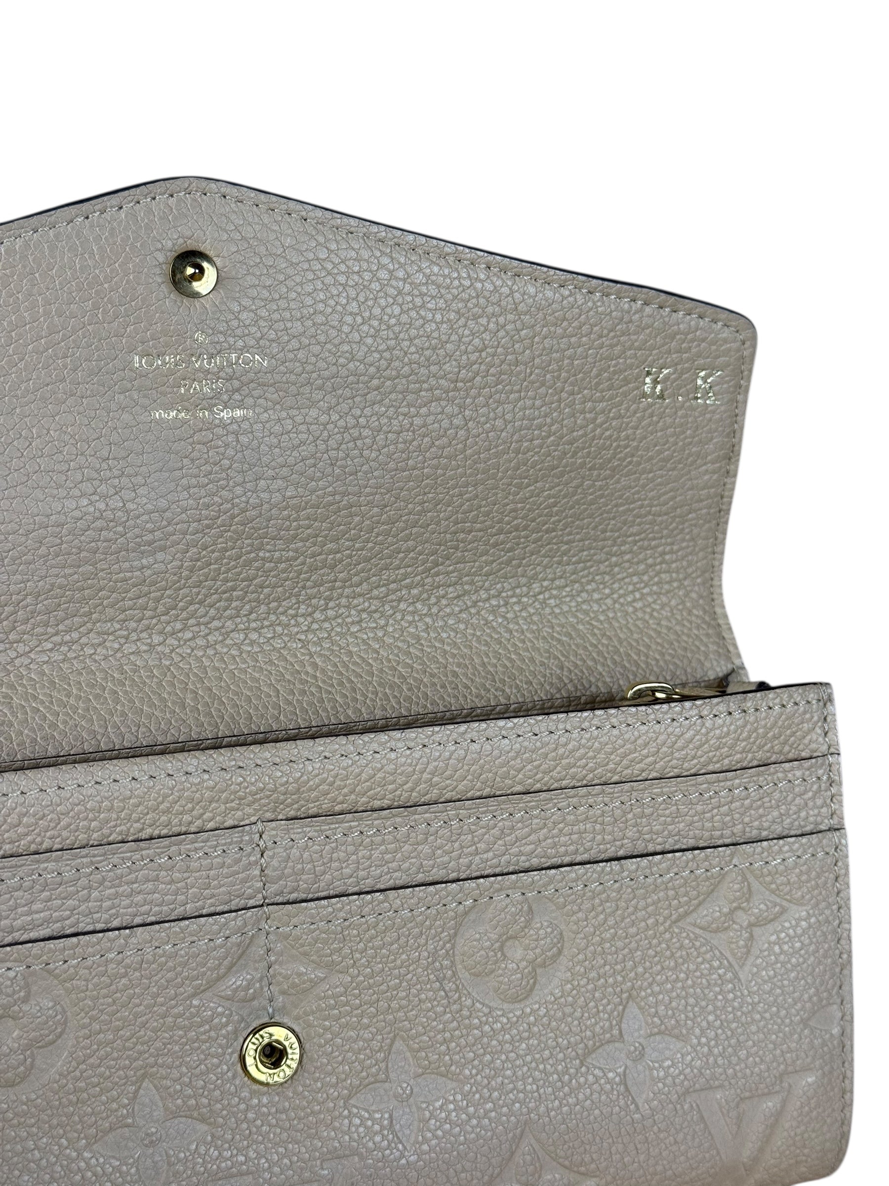 Louis Vuitton Empreinte Leather Beige Sarah Wallet