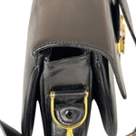 Celine Vintage Black Leather Shoulder Bag