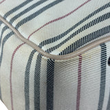 Burberry Multi-Color Leather Trim Striped Canvas Tote Bag