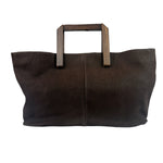 Loewe Vintage Brown Python Embossed Tote