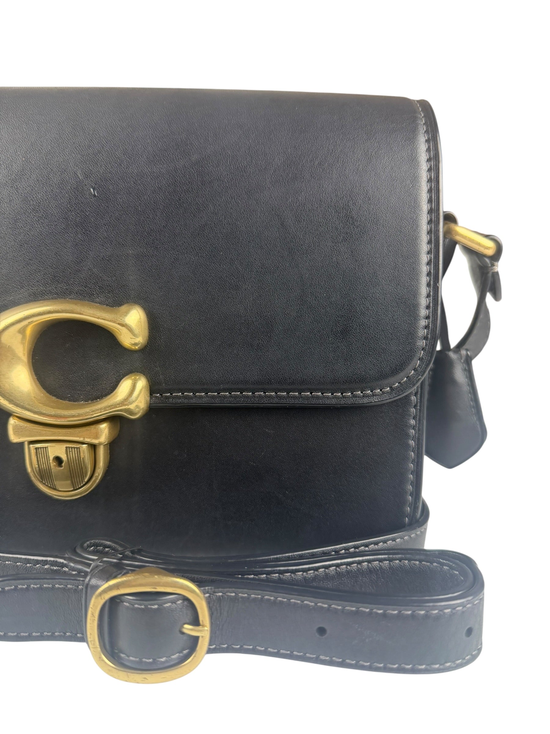 Coach Black Leather Studio Shoulder Bag