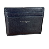 Yves Saint Laurent Leather Cardholder Navy Blue