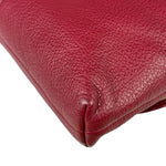 Coach Burgundy Pebbled Leather Flap Pochette