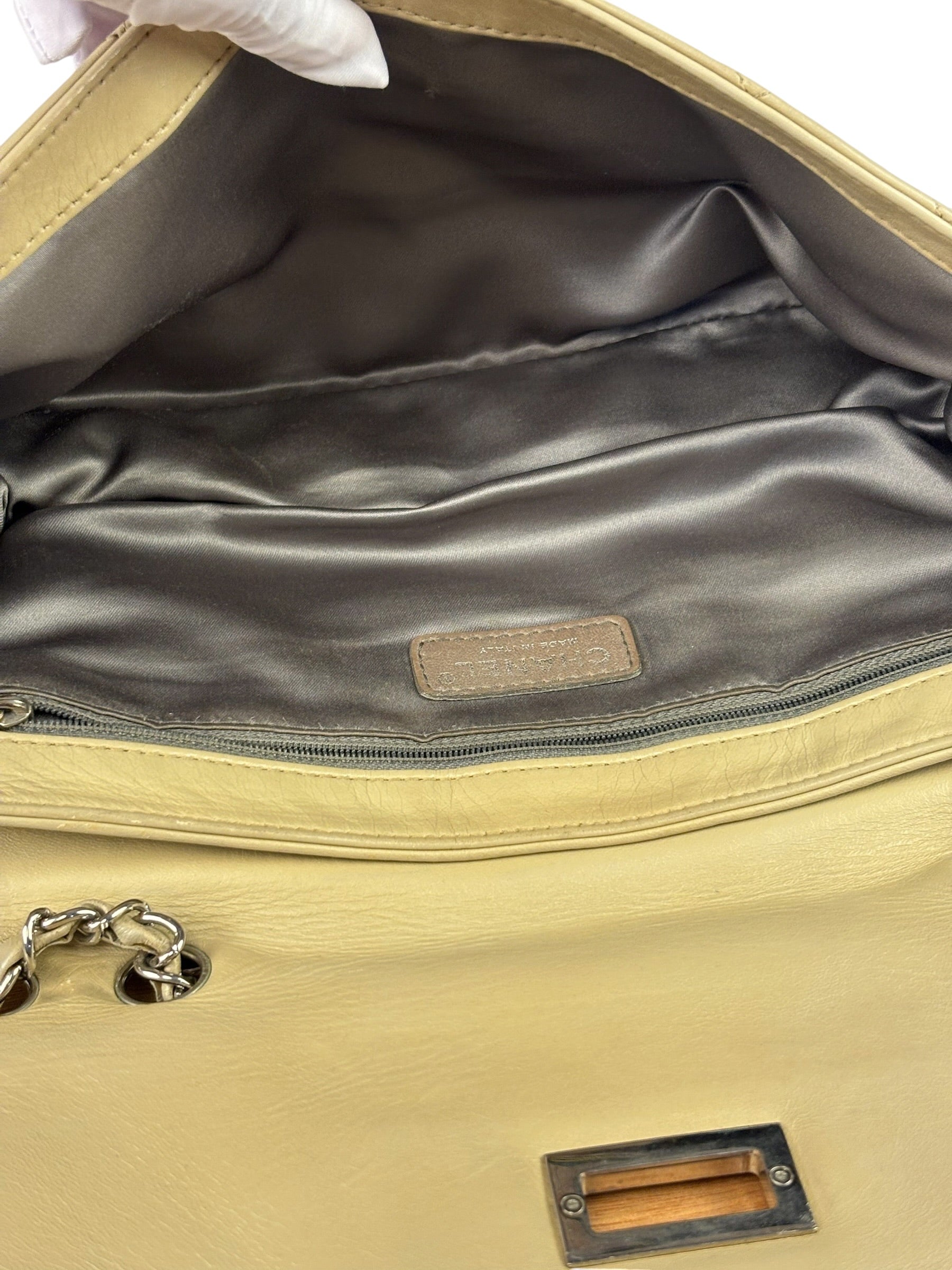 Chanel Light Grey Quilted Mademoiselle Chain Flap Bag 2008
