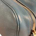 Hermes Blue Leather Cosmetic Pouch