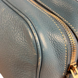Hermes Blue Leather Cosmetic Pouch