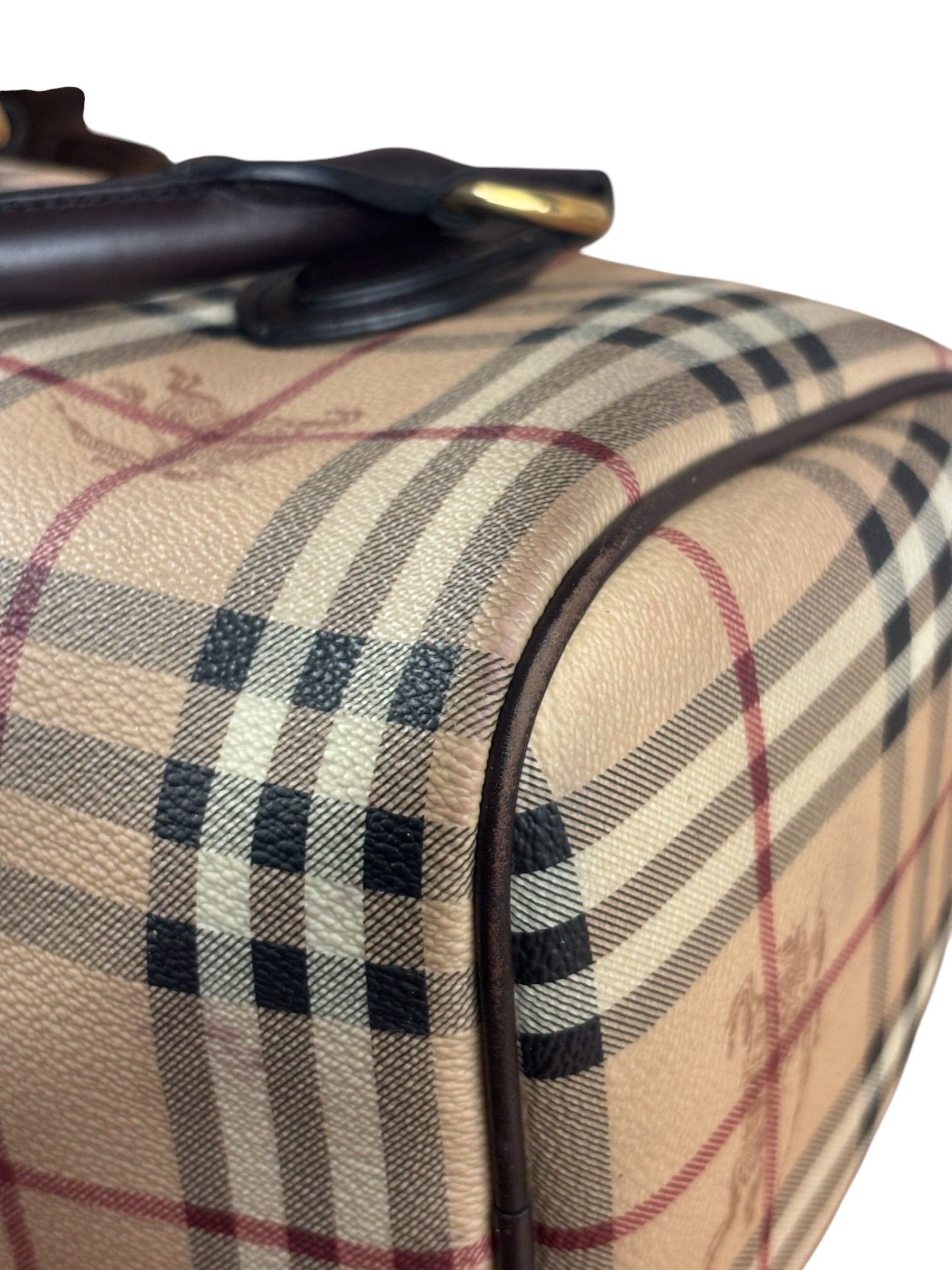 Burberry Vintage House Check Haymarkett Chester Bowling Handbag