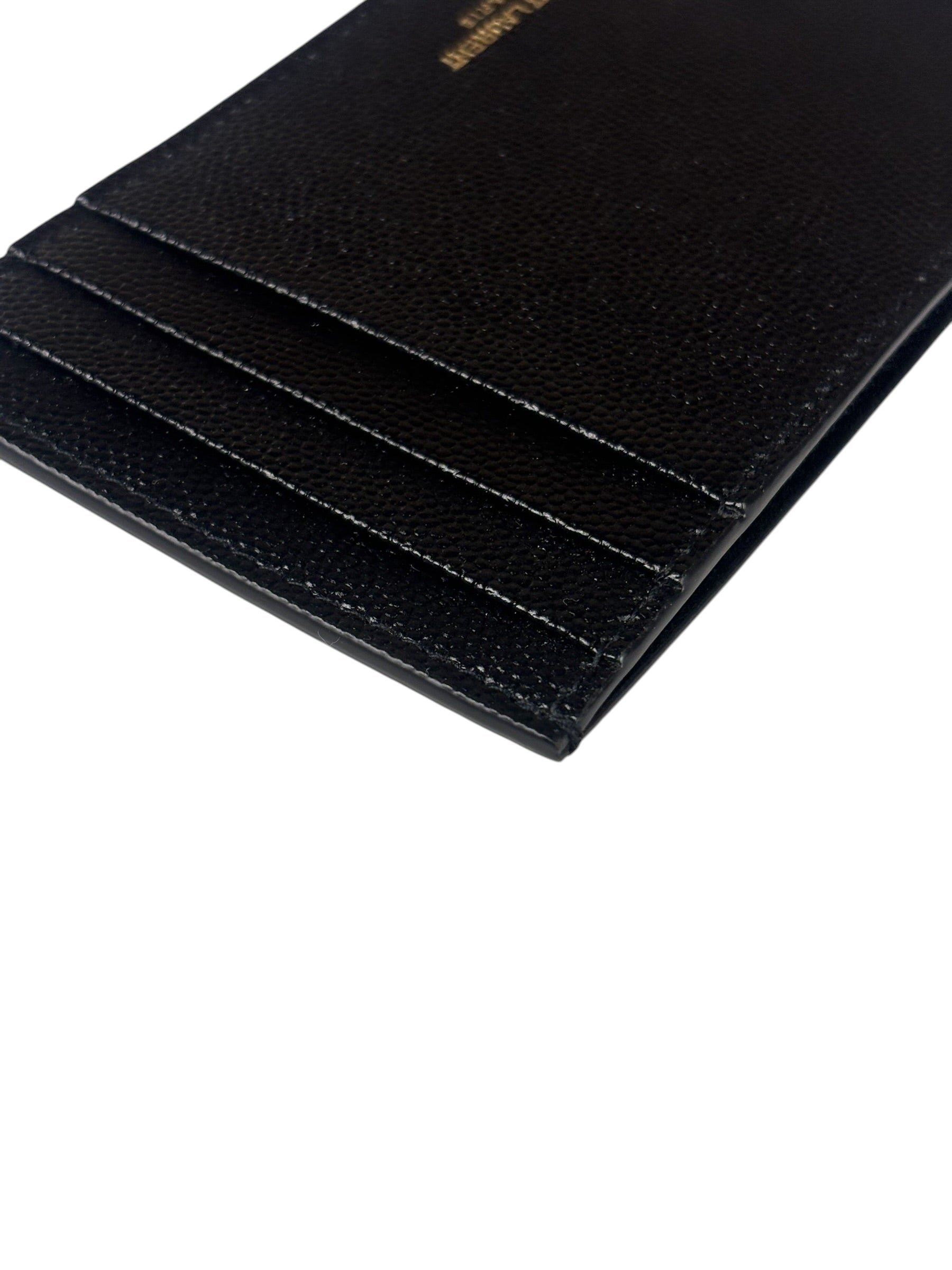 Yves Saint Laurent Black Leather Card Holder