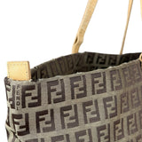 Fendi Vintage FF Canvas Print Zip Shoulder Tote