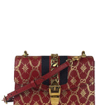 Gucci Red Leather Sylvie Chain Shoulder Bag