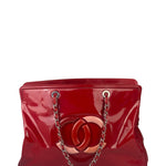 Chanel Lipstick Red Patent Leather Paris-Venice CC Jumbo Tote 2010