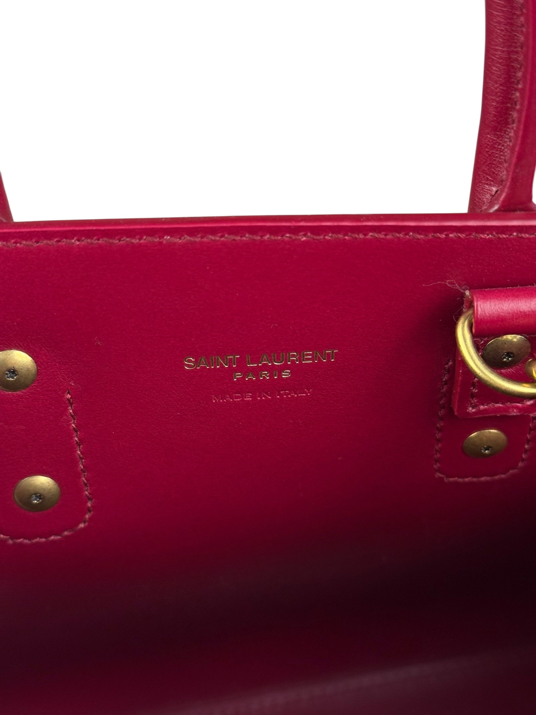 Saint Laurent Sac de Jour Nano 2Way Tote Red